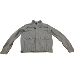 Banana Republic Gray Full Zip Sweater Jacket Womens Size Medium